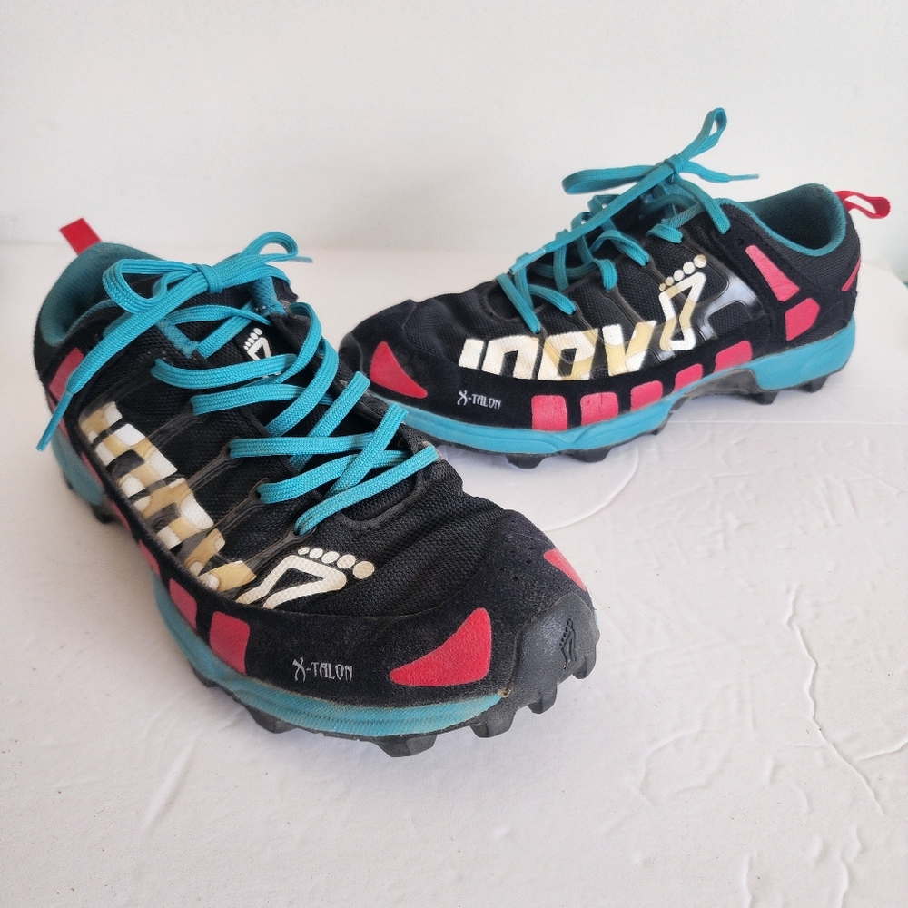 Inov-8  Womens X-talon 212  Black, Pink, and Teal Shoes